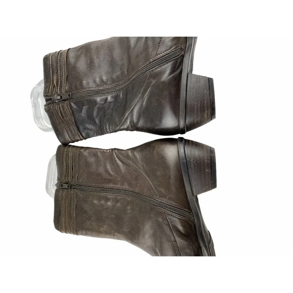Minelli Womens‎ Brown Pointy Toe Leather Western Boots Size EU 38 US 7 - Picture 8 of 11